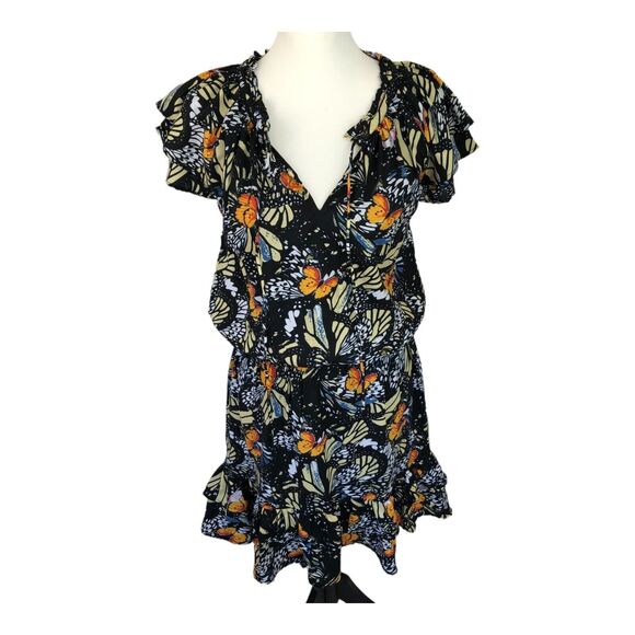 Area Stars Dresses & Skirts - Area Stars Butterfly Multi Colored Tiered Ruffle Hem Knee Length Dress Size M